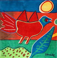 The Dutch painter and printmaker Corneille, who has died aged 88 in 2010, was a founder member of the European expressionist movement Cobra. For the three years from 1948, before Cobra disintegrated under the force of its own contradictions. Corneille once said, “We used everything and loved everything. We took from children’s drawings, folklore, drawings by the insane…”