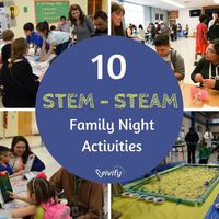 Planning a STEM or STEAM Family Night? Read on for 10 amazing activities (plus tons of FREEBIES) that will engage the whole family! From painting with robots to creating a paper circuit, these activities will take your STEM Family Night to the next level!