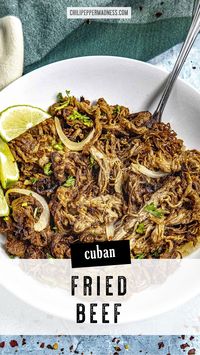 This Cuban vaca frita features tender shredded beef infused with citrus flavors and fried with onions to crispy perfection. Enjoy it with white rice, and don’t miss out on Cuban Ropa Vieja or a side of tostones for an unforgettable meal!