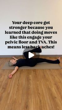 Mandy Froehlich, M.S., 500-RYT on Instagram: "TVA stands for transversus abdominis. The weakness of this muscle can be directly related to back pain. It's a muscle that runs around the waist horizontally and is a stabilizer of the core. Try this move and begin to strengthen this muscle!"