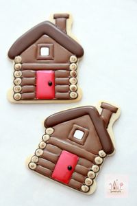 Decorating Cabin Cookies with Royal Icing Video Tutorial