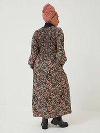 FatFace Fern Floral Print Midi Dress, Blush Multi at John Lewis & Partners