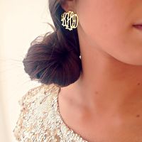 the most perfect monogram earrings.