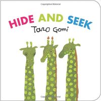 Clever illustrations that make you carefully and also consider creative combinations Hide and Seek by Taro Gomi http://smile.amazon.com/dp/1452108404/ref=cm_sw_r_pi_dp_0F.2tb0K3RFDNT16