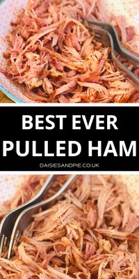 Super simple pulled ham recipe with a mouthwateringly good sweet and smoky taste – perfect for using in sandwiches, pasta or salads and oh so simple to make!