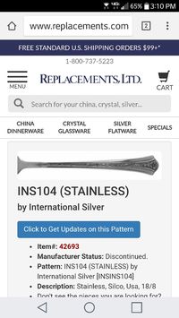 Our stainless flatware pattern