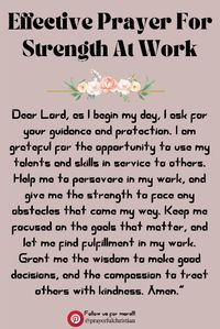 This prayer will strengthen you at work especially when you are weak. Prayer For Strength At Work, prayer for strength, prayer for work, prayer for God to strengthen me at work.