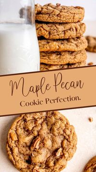 Indulge in the delightful taste of fall with these maple pecan cookies. Each bite is a symphony of pure maple syrup, crunchy pecans, and warm spices like cinnamon and nutmeg. Unlike other recipes, this one skips the maple extract, relying on the rich, natural flavor of real maple syrup to create a chewy, irresistible texture. Perfect for those cozy autumn days, these cookies capture the essence of the season in every mouthful.