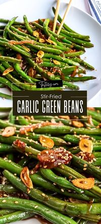 20-Minute Chinese Garlic Green Beans via @tastillyb