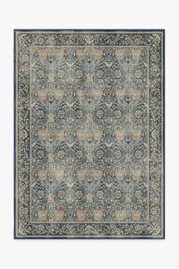 Morris & Co. Honeysuckle & Tulip Indigo Tufted Rug | Ruggable