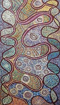 Alma Nungarrayi Granites / Yanjirlpirri Jukurrpa (Star Dreaming)   46 x 91 cm