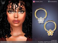 The Sims Resource - Floral Septum Piercing