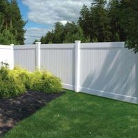 Veranda 6 ft. x 8 ft. White Linden Pro Privacy Kit-73013298 at The Home Depot---side yard fencing idea