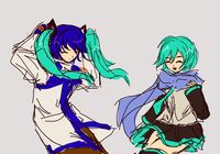 fake ponytails  #Kaito #miku #hatsunemiku #kaimiku