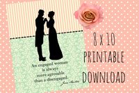 Jane Austen Bridal Shower Digital Art - Etsy