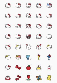 Hello Kitty Emoji Set