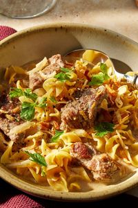 French Onion Beef and Noodles