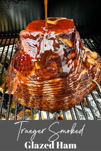 This Traeger Smoked Ham is drizzled in a homemade honey, pineapple, and brown sugar glaze for ultimate flavor. Grab your bone-in or boneless spiral-sliced, cured, and pre-cooked ham. This can be made with any smoker or pellet grill for Thanksgiving, the holidays, or any occasion!