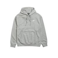 CLASSIC COMFORT. A closet staple, the Nike Sportswear Club Fleece Pullover Hoodie combines classic style with the soft comfort of fleece. Soft Comfort Brushed-back fleece is soft and smooth against the skin. Adjustable Coverage Hood with a drawstring offers adjustable coverage. More Details Standard fit for a relaxed,