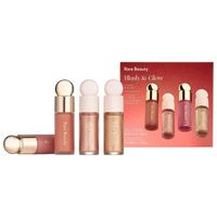 PRICES MAY VARY. Rare Beauty by Selena Gomez Mini Blush & Glow 4-Piece Set - What it is: A gift-worthy, limited-edition set featuring minis of Soft Pinch Liquid Blush and Positive Light Liquid Luminizer in new and fan-favorite shades. Medium Coverage Cruelty-Free﻿ Long-wearing Includes: 2 x 0.11 oz/ 3.2 mL Mini Liquid Blush in Wisdom (mauve plum) Virtue (beige peach) 2 x 0.09oz/2.5 mL Mini Liquid Luminizer in Magnetize(light gold) Transcend (rose gold) Rare Beauty by Selena Gomez Mini Blush & Gl