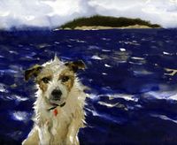 Jamie Wyeth ...This looks just like my old Jack Russell, Fletch.