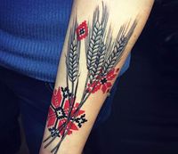 Wheat tattoo by Marta Teterina