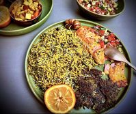 Sabzi Polo ba Mahi (Persian Herbed Rice with Salmon)