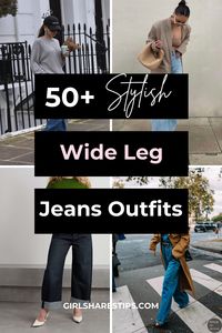 Say hello to wide leg jeans and step up your style game! From casual chic to boss babe vibes, we've curated 50+ incredible outfit ideas that will make heads turn. | Wide leg jeans outfit | high waisted wide leg jeans outfit | how to style wide leg jeans casual | wide leg jeans outfit casual | black wide leg jeans outfit | cropped wide leg jeans outfit | white wide leg jeans outfit | casual wide leg jeans outfit | wide leg jeans outfit winter casual | blue wide leg jeans outfit