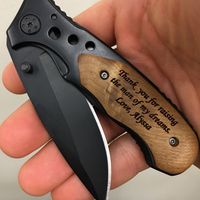 Father of the groom gift,  engraved folding pocket knife,  personalized wedding gifts.