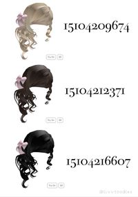 roblox hair codes