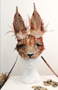 Luxury Brown Hare Mask Large Brown Rabbit Mask Halloween - Etsy