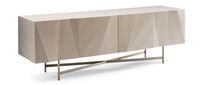 Claesson Koivisto Rune cabinet in wood veneer with steel base in a slight gold finish