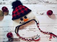 Kid's Snowman Hat Children's Buffalo Plaid Snowman - Etsy