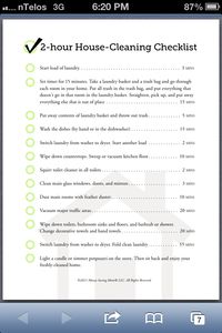 2 hour house cleaning checklist