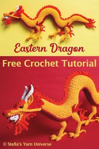 Eastern Dragon Free Crochet Tutorial on YouTube