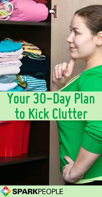 An easy way to declutter your home in 30 days! | via @SparkPeople #health #organization #wellness