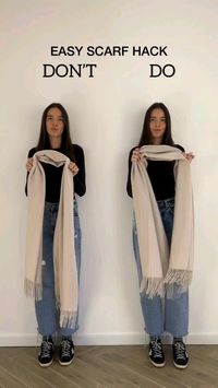 ✨ EASY SCARF HACK ✨ Fashion Hack   #outfit #outfits   #outfitstyle #lookoftheday #outfitdehoy #ootd #ootdinspiration #outfitideas #hack #scarf