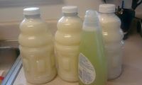 Homemade Liquid Dish Washing Soap   1 (7-oz) bar ZOTE or Octagon soap (or 1-2-3 brand soap) {Or cut a 14-oz bar in half}   5 qts. water   1 c. baking soda   1/4 c. washing soda   1/4 c. lemon juice