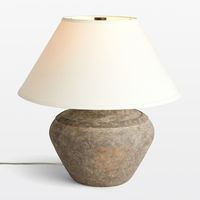 Complete Your Sideboard Or Bedside With Our Calabria Table Lamp. Designed With A Textured, Ceramic Base For A Rustic Touch, Calabria Features An Elegant, Tapered Shade.