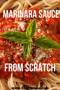 The best marinara sauce recipe—NEVER buy a jar of marinara sauce again! This Authentic Italian Marinara Sauce from scratch recipe is so delicious and EASY to make! Impress your family and friends with your rich homemade marinara sauce that you made in less than 30 minutes.