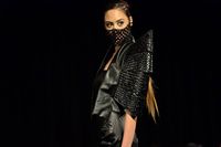 runway look by Shona Tawhiao (Maori) for Australian Indigenous Fashion Week 2014