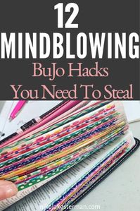 Mind-blowing bullet journal hacks that actually work! 12 of the best tips and inspiration that you will for sure want to copy.