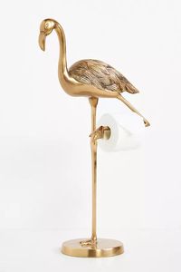 No additional hardware required Brass Imported Farrah Standing Toilet Paper Holder by Anthropologie in Brown