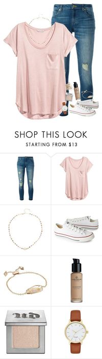 "we watched it begin again" by beingrach ❤ liked on Polyvore featuring MICHAEL Michael Kors, Ela Rae, Converse, Kendra Scott, Urban Decay, Kate Spade and Topshop