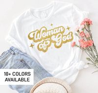 Woman of God Shirt for Women Cute Christian T-shirt for Her - Etsy Philippines