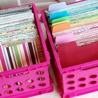 Scrapbook paper organization.... this blog is great!!!