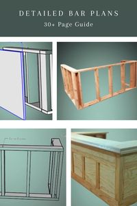 DIY BAR PLANS: Easy to Follow Guide on How to Build a Bar with Cut List for Beginners. 3D models to build your home bar from the frame to finish. The plans guide you throughout the entire process on how to build a bar. Many customers have reported that they have never used a tool in their life before building this bar. They said that these bar plans made the entire process easy to understand and gave them the confidence to take on even more woodworking projects.