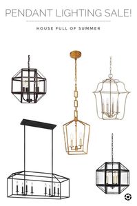 Lantern pendants, cage pendants for kitchen, dining room, foyer etc with amazingly low prices! #housefullofsummer #lighting #ltksale #ltkhome