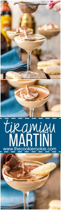 We love dessert cocktails! An easy Tiramisu Martini is one of my favorite party drinks, so creamy and delicious! Coffee, chocolate, cream, all the best flavors! Dessert drinks at its best!