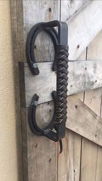 Horse Shoe Door Handle Equestrian Door Pull Barn Door Barn image 2